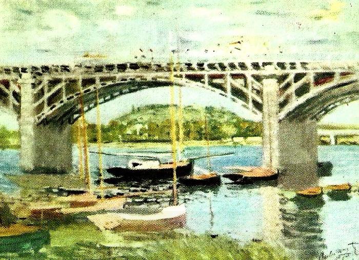 Claude Monet bron vid argenteuil China oil painting art